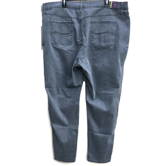 Gloria V Womens JEANS Plus 24W Gray Skinny Stretch - Picture 4 of 8